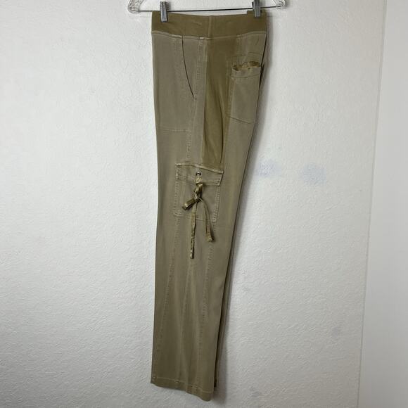 XCVI Cargo straight leg Pants, tan color, size L, pull on, elastic waistband - Picture 2 of 8